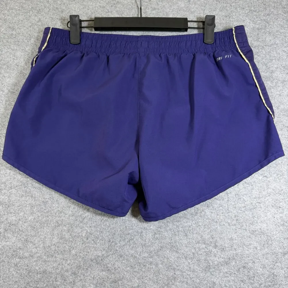 Nike Dri-Fit Running Shorts Womens M Purple Washington Huskies Logo Liner T&FXC